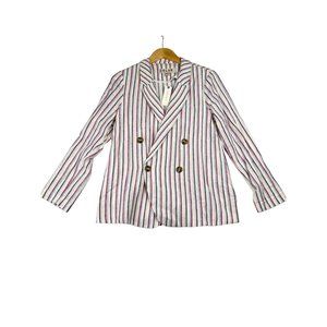 NWT Anthropologie Dolan Striped Linen Blend Blazer sz XS‎